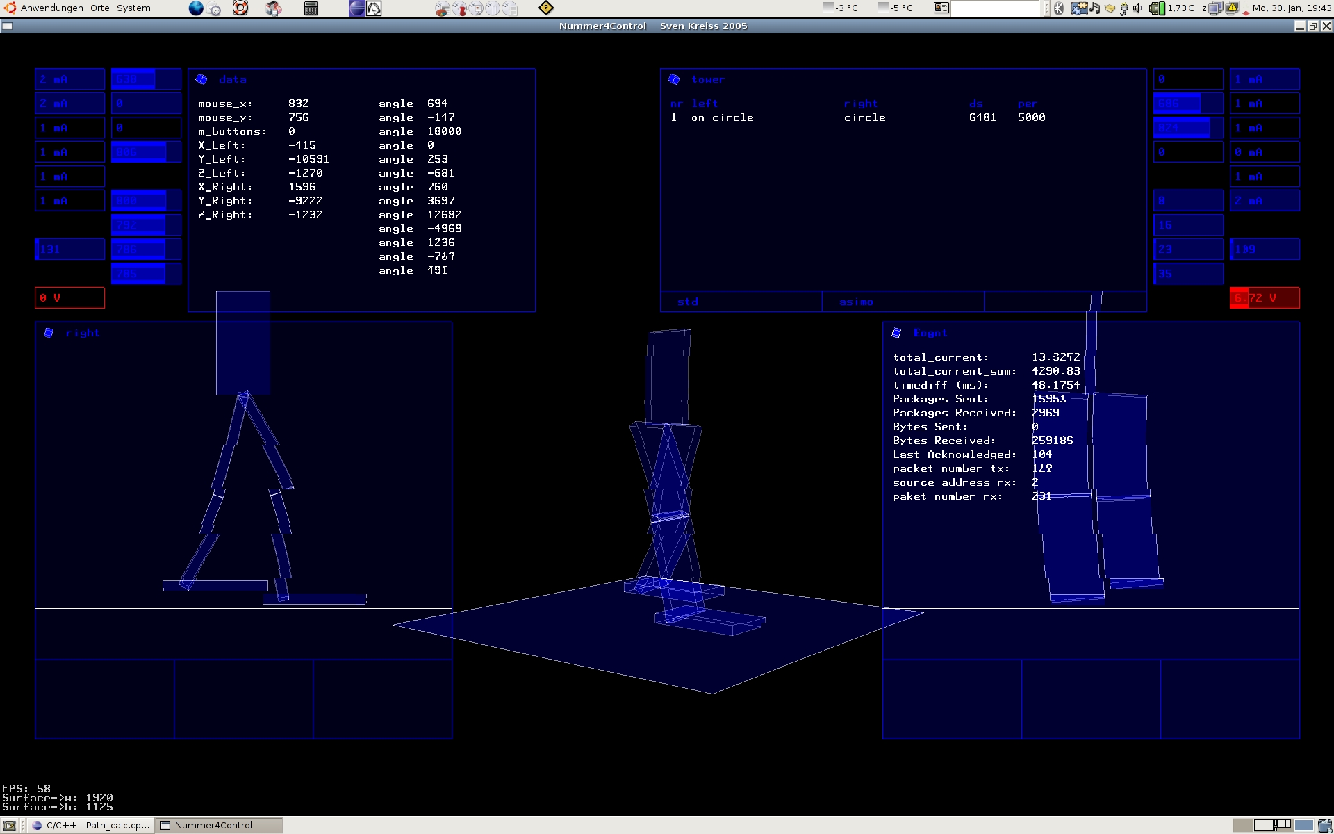 OpenGL control software